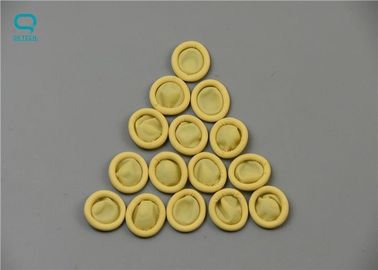 Comfortable Powder Free Yellow Latex Esd Finger Cots For Electronics Factory Use